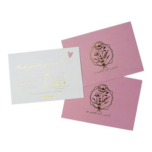 Tarjetas de Agradecimiento de Papel Kraft de 300 g/m² y Cartón Dúplex, con Estampado en Dorado y Logotipo Personalizado para Regalos Corporativos, en Oferta - Product Image 2