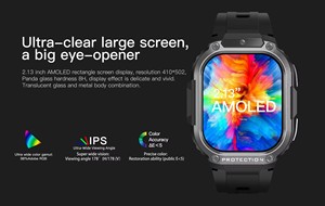 DM63ลดกระหน่ำ SIM 4G สมาร์ทวอทช์<span class=keywords><strong>2023</strong></span> 2.13นิ้ว AMOLED ธุรกิจกีฬา IP68 930mAh แบตเตอรี่ขนาดใหญ่นาฬิกา2G + 16G - Product Image 2