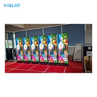 Écran d'affichage LED pliable sur pied VISLAT P1.86 P2.5 pour publicité intérieure et extérieure, idéal pour les boutiques et les centres commerciaux