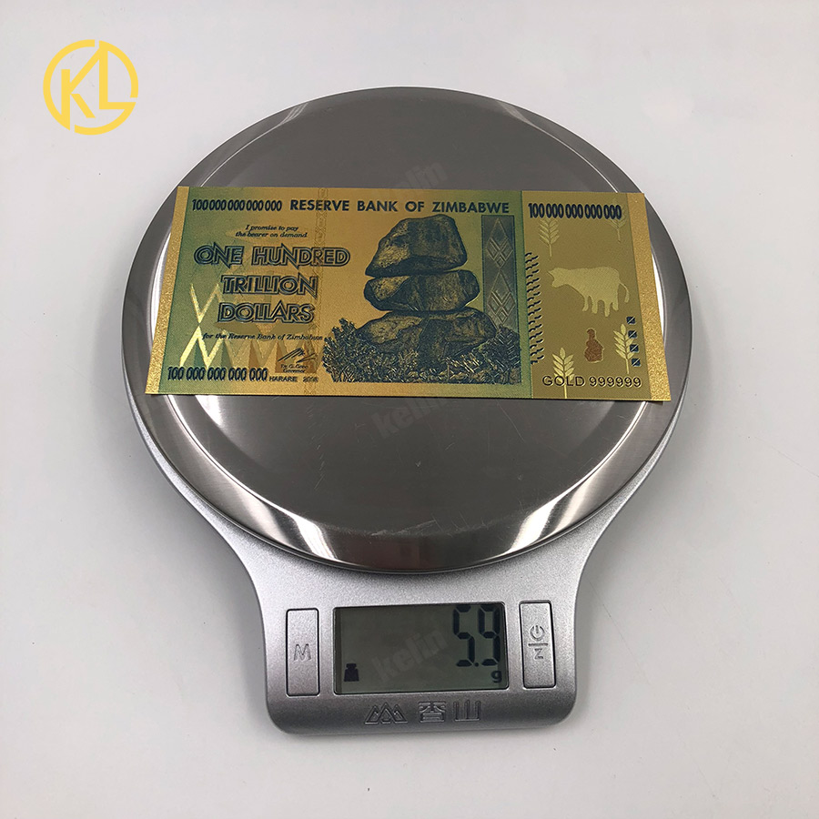 卸売ジンバブエ100億ドル紙幣金箔紙幣ゲーム用お金やお土産