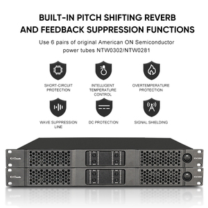Amplificateur professionnel de classe D à 4 canaux pour Line Array, DJ, extérieur, <span class=keywords><strong>série</strong></span> KM 1U, 4*1300W, 4*1600W, 4*2000W, 4*3000W, vente chaude - Product Image 6