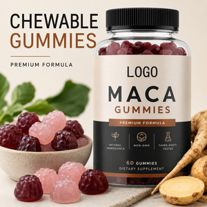 Gummies de haute qualité à l'extrait de Maca et à la racine de Ginseng Panax pour adultes - Soutien immunitaire, gestion de l'énergie, certifié Halal, 60 unités - Product Image 2