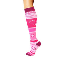 Chaussettes de sport Compports Scrub Design à sublimation pour la randonnée, la course à pied, le cyclisme, chaussettes de compression 20-30 mmHg, hauteur genou