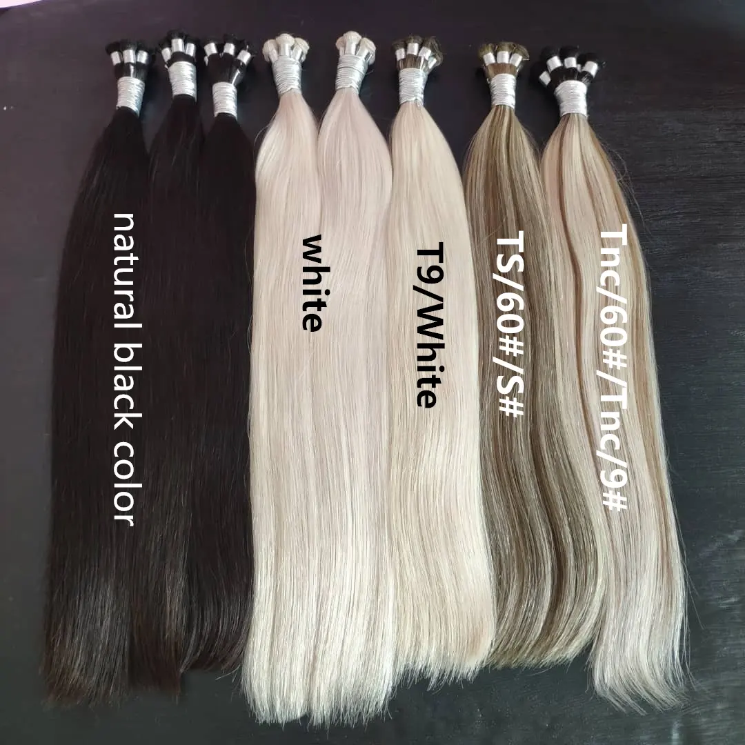 New arrivals hair extension super double drawn virgin european remy human hair hand tied weft