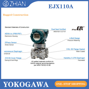 Transmisor de Presión Diferencial Yokogawa EJX110A 4-20mA HART para Gas Natural, Química y Tratamiento de Aguas - Product Image 1