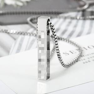 จี้สร้อยคอรูปทรงเสา อายะตุลกุรซี อิสลาม อาหรับ มุสลิม  พร้อมคำอธิษฐานจากอัลกุรอาน  ทำจากสแตนเลส  เครื่องประดับอัลเลาะห์  สร้อยคอรูปทรงเก้าอี้อัลกุรอาน - Product Image 6