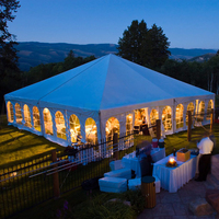 Grande tente de réception imperméable en aluminium pour événements, 300 personnes, Carpa Para Eventos, auvent blanc, tente géante pour événements