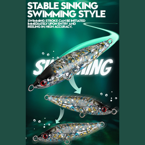 OEM 70mm 17g Harz-Sinkköder mit eingebautem Blei, Weitwurf-Hardbait mit Laser-Glitter für Salzwasserfischen - Product Image 4