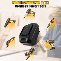 Adaptateur de batterie d'outil électrique DM18WORX pour batterie DewaltS Mil-waukee 18V 20V li ion convertir en outils de forage sans fil Worx 6 broches