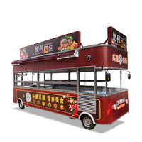 Camion de Nourriture électrique Quatre Roues Glace Crème Cookies Maison Gaufre Stand de Hot-Dog Chariot de Vente De Nourriture