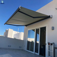 Personnalisation de l'auvent à cassette complet en aluminium pour l'extérieur de la maison et des auvents pour la vente