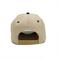 Casquette de baseball à 5 panneaux structurée à profil haut et visière incurvée, bicolore, avec logo personnalisé, fabriquée au Vietnam, style urbain tendance pour adultes