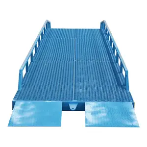 Qiyun Kinglift 15 Ton Manual Hydraulic Loading Ramp Mobile Yard Ramp Container Unloading Loading Ramp