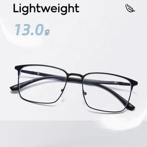 थोक सस्ते नीले प्रकाश अवरुद्ध कंप्यूटर चश्मा अल्ट्रालाइट धातु फ्रेम चश्मा उच्च अंत पुरुषों आयत चश्मा फ्रेम - Product Image 2