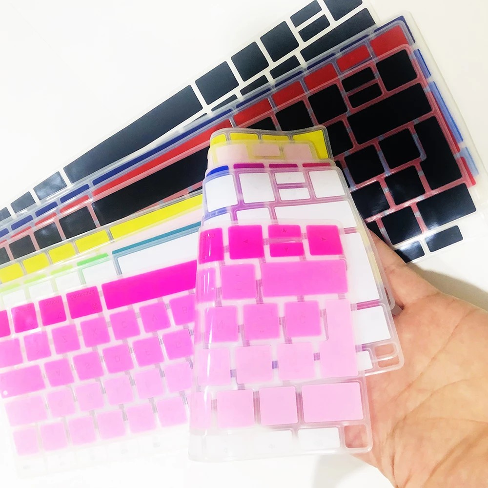 Цветная пленка для клавиатуры для Mac Book Air 13 A1932 (2018-2019) touch ID, силиконовая защитная пленка с испанской раскладкой для клавиатуры, защитная пленка