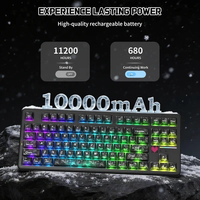 ATTACK SHARK X87 ULTRA Tri-Mode Mechanische Tastatur mit 8K-Empfänger, 8000Hz Polling-Rate, Dot-Matrix-Bildschirm und Meg Shark-Schaltern
