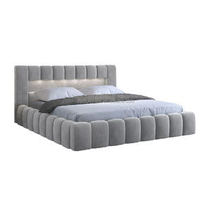 Cama otomana de terciopelo de 4 pies, elevador de Gas hidráulico, almacenamiento, tapizado, marco de cama doble, cabecera alta - Product Image 1