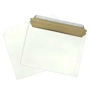 耐用的不可弯曲的刚性白色纸板文件信封信封