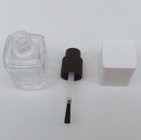 Botol Kosmetik Transparan 5ml-15ml, Botol Minyak Kutek Kaca Kosong, Tutup Sekrup Plastik Putih, Sablon