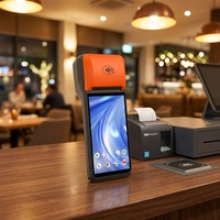 IMachine AP12 PLUS Android 14.0 4G NFC, Máquina de Pago POS con Tarjeta SIM, Impresora Térmica USB, Escaneo de Códigos QR para Restaurantes