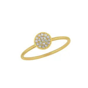 Specializing In The Production 925 Sterling Silver 18k Gold Plated Jewelry Pave Rings For Women