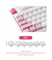 Teclado Mecánico AKKO Prunus Lannesiana 5098B OEM de Tamaño Completo, 1800 1000Hz Programable, 8000mAh Carga Rápida 5.0 RGB para Juegos