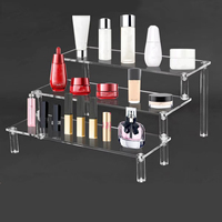 Présentoir en acrylique de 1 à 4 niveaux Présentoir durable pour poupée de parfum à cupcake Boîte aveugle trapézoïdale transparente Étagère de rangement