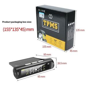 4 External Sensors Wireless Solar GPS Alkaline Battery Plastic <b>TPMS</b> LCD Car Tire Pressure Monitoring System - Product Image 5