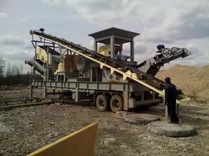 El precio más barato, máquina trituradora de piedra de balasto portátil, trituradora de hormigón de mandíbula con pantalla