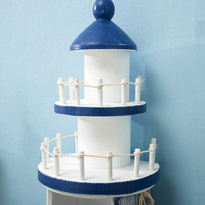 Armoire de présentation en bois massif de style méditerranéen, 29x100x20cm, étagère de rangement pour la décoration de la maison - Product Image 2