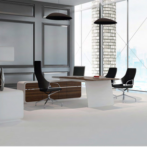 Escritorio Ejecutivo Modular de Madera Sólida Moderna para CEO/Gerente, Diseño de Alta Gama, Muebles de Oficina Blancos - Product Image 3