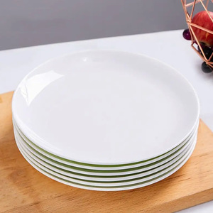 Plato redondo blanco de cerámica, porcelana fina, plato bajo para postre o carne, para fiestas, vajilla para uso doméstico. - Product Image 2