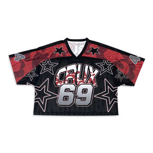 Camiseta de fútbol de Club al por mayor diseño de malla personalizado camiseta de fútbol americano retro callejero - Product Image 2