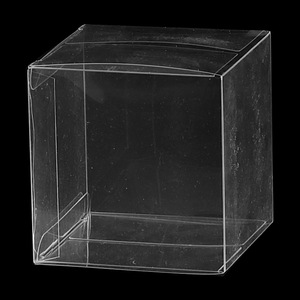 clear acetate plastic packaging small 8*8*11.5cm PET/PVC folding packaging boxes