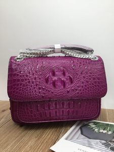 Crocodile leather crossbody bag Top handle box bag Go-to work shoulder bag Date night crossbody bag - Product Image 6