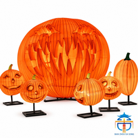 Linternas de Calabaza Gigantes para Exteriores, Esculturas Luminosas de Halloween para Decoración de Parques Temáticos, Centros Comerciales y Festivales