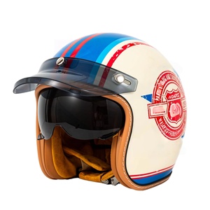 <span class=keywords><strong>Casque</strong></span> de moto électrique ABS toutes saisons certifié Full Face Design Hommes Femmes New <span class=keywords><strong>Vintage</strong></span> Safety First - Product Image 1