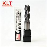 Fraise à dégrossir KLT en carbure monobloc à 2 dents à bord ondulé pour l'élimination de matières lourdes, outil CNC pour acier moulé et fonte