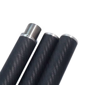 Tubo de aluminio envuelto en fibra de carbono liso de sarga mate brillante Piezas automotrices CNC ligeras - Product Image 4