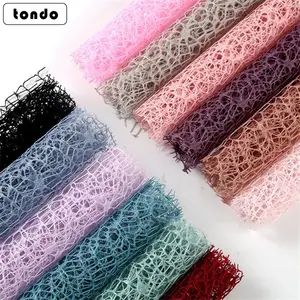 Tondo 10sheet DIY Flower Wrapping Paper Korean Jacquard Net For Wedding Birthday Party Festival Decoration