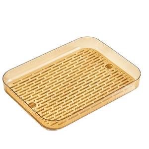 Plateau à thé en plastique rectangulaire avec drainage horizontal, support pour tasses à café, nouveau style 2025 - Product Image 5