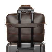 Nouveauté usine personnalisé véritable Crazy Horse cuir 15.6 pouces sac pour ordinateur portable porte-documents en cuir pleine fleur sac d'affaires