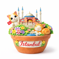 Panier pour chat en résine, décoration de la Mosquée Bleue d'Istanbul, Souvenir artisanal de la Mosquée Sultan Ahmed, Statue Hagia Sophia Aya Sofya