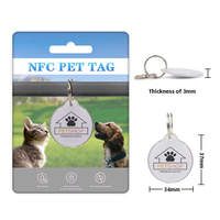 Pet Outdoor 13,56 MHz NFC Hunde Tags Epoxy RFID Tag Metall clip programmier bar wasserdicht Smart QR Code Haustier Name ID NFC Hunde marke
