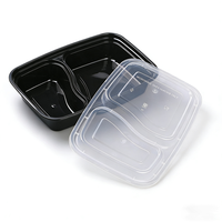 Boîte à repas en plastique à prix avantageux, contenants alimentaires à emporter, boîtes de préparation de repas, boîte à lunch en plastique à 2, 3 ou 4 compartiments