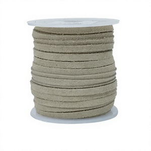 Flat Suede <b>Leather</b> <b>Cord</b> Roll 3mm Cowhide Thong Jewelry Findings for Bracelet Making - Product Image 1