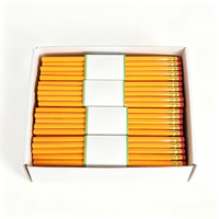Gomme à effacer jaune HB 2B pour crayon, norme EN71, fabrication OEM # 2 crayons avec gomme, crayons pour étudiants FSC, logo personnalisé en vrac