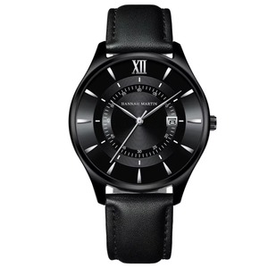 Reloj de Cuarzo para Hombre, Diseño Personalizado, Cuero Negro, Simple, Lujoso, 42MM, con Calendario - Product Image 2