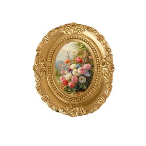 Elegant Resin <b>Photo</b> <b>Frame</b> 6 Inch Oval Vintage Carved Design Freestanding Vertical Display Decorative Picture <b>Frame</b> - Product Image 5