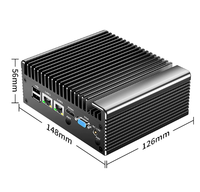 CANGHAN Mini PC industriel embarqué sans ventilateur J6412 avec double LAN et double ports COM pour le contrôle d'automatisation